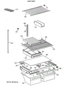 04 - Shelf Parts parts for Ge Refrigerator CTX21BASSRWH from AppliancePartsPros.com