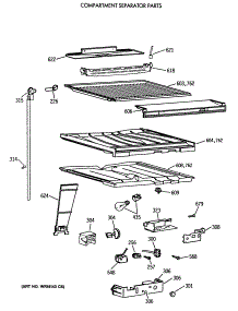05 - Compartment Separator Parts parts for Ge Refrigerator CTX21GASSRWH from AppliancePartsPros.com
