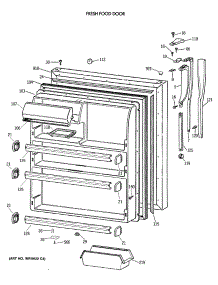 02 - Fresh Food Door parts for Ge Refrigerator CTX24GISLRWH from AppliancePartsPros.com