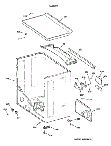 03 - Cabinet parts for Ge Dryer NJLR473ET0WB from AppliancePartsPros.com