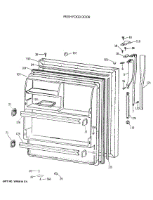 02 - Fresh Food Door parts for Ge Refrigerator CTX18LASWLWH from AppliancePartsPros.com