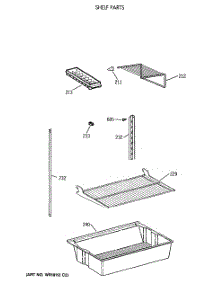 04 - Shelf Parts parts for Ge Refrigerator CTX18LASWRAD from AppliancePartsPros.com
