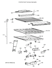05 - Compartment Separator Parts parts for Ge Refrigerator CTX18LASWRAD from AppliancePartsPros.com