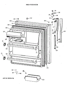 02 - Fresh Food Door parts for Ge Refrigerator CTX18BAXBRWH from AppliancePartsPros.com