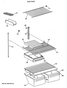 04 - Shelf Parts parts for Ge Refrigerator CTX18BAXBRWH from AppliancePartsPros.com