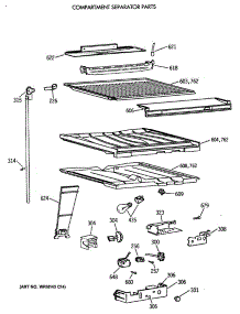 05 - Compartment Separator Parts parts for Ge Refrigerator CTX18CAXBLWH from AppliancePartsPros.com