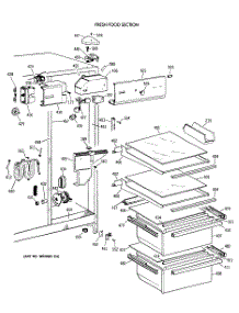 03 - Fresh Food Section parts for Ge Refrigerator CSX22KWXAWH from AppliancePartsPros.com