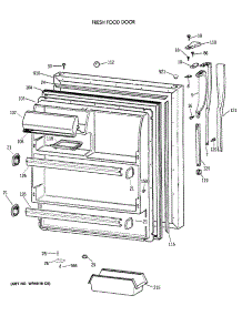 02 - Fresh Food Door parts for Ge Refrigerator CTT18GAXBRWW from AppliancePartsPros.com