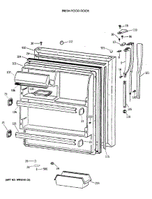 02 - Fresh Food Door parts for Ge Refrigerator CTX18BAXCRAD from AppliancePartsPros.com