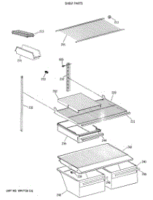 04 - Shelf Parts parts for Ge Refrigerator CTX18EAXCRWH from AppliancePartsPros.com