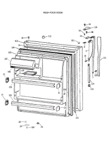 02 - Fresh Food Door parts for Ge Refrigerator CTX18CIXCRWH from AppliancePartsPros.com