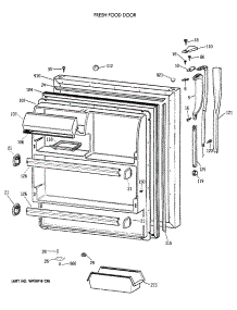 02 - Fresh Food Door parts for Ge Refrigerator CTX18GAXCRWW from AppliancePartsPros.com