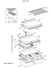 04 - Shelf Parts parts for Ge Refrigerator CTX18GAXCRWW from AppliancePartsPros.com