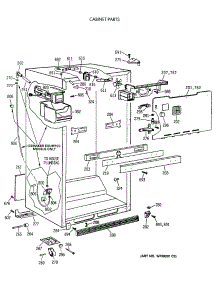 03 - Cabinet Parts parts for Ge Refrigerator CTX18CIXERWW from AppliancePartsPros.com