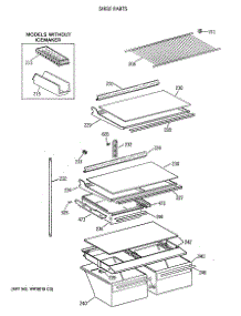 04 - Shelf Parts parts for Ge Refrigerator CTX18GAXERWW from AppliancePartsPros.com