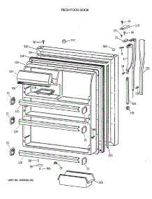 02 - Fresh Food Door parts for Ge Refrigerator CTX21KAXDRAD from AppliancePartsPros.com