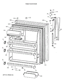 02 - Fresh Food Door parts for Ge Refrigerator CTX21BAXDRAD from AppliancePartsPros.com