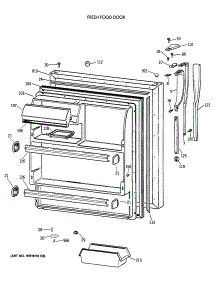 02 - Fresh Food Door parts for Ge Refrigerator CTH18EAXERWH from AppliancePartsPros.com