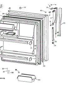 05 - Compartment Separator Parts parts for Ge Refrigerator CTH18EAXERWH from AppliancePartsPros.com