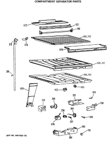 05 - Compartment Separator Parts parts for Ge Refrigerator MTX18BASERWH from AppliancePartsPros.com