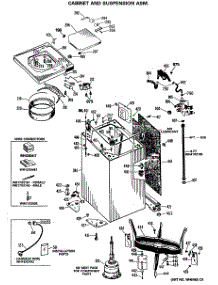 02 - Cabinet And Suspension Asm. parts for Ge Washer WRW4400SALWW from AppliancePartsPros.com
