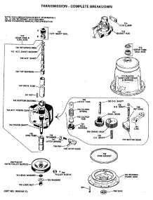 03 - Transmission - Complete Breakdown parts for Ge Washer WRW4600SBLWW from AppliancePartsPros.com