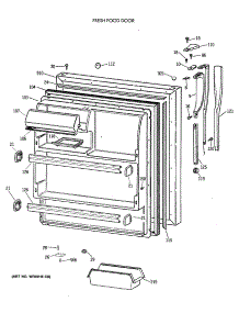 02 - Fresh Food Door parts for Ge Refrigerator MTX18BAXBRWH from AppliancePartsPros.com