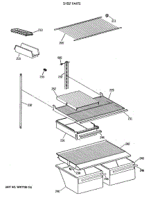 04 - Shelf Parts parts for Ge Refrigerator MTX18BAXBRWH from AppliancePartsPros.com