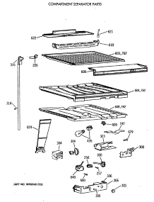 05 - Compartment Seaprator Parts parts for Ge Refrigerator MTX24GAXBRWW from AppliancePartsPros.com