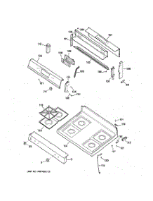 02 - Cooktop parts for Ge Range JGBP26WEW1WW from AppliancePartsPros.com