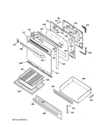 04 - Door & Drawer Parts parts for Ge Range JGBP26BEW1WH from AppliancePartsPros.com