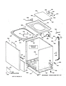 02 - Cabinet, Cover & Front Panel parts for Ge Washer WPXQ3090T6WW from AppliancePartsPros.com