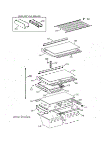 04 - Shelf Parts parts for Ge Refrigerator CTX21GIXJRWW from AppliancePartsPros.com
