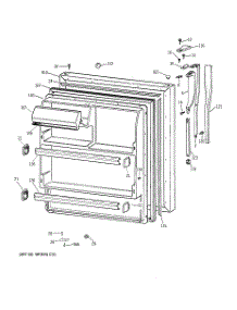 02 - Fresh Food Door parts for Ge Refrigerator CTX18GAZBRAA from AppliancePartsPros.com