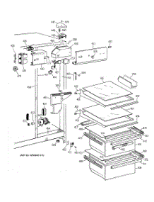 03 - Fresh Food Section parts for Ge Refrigerator CSX22GAZAWW from AppliancePartsPros.com