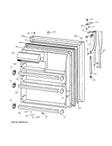 02 - Fresh Food Door parts for Ge Refrigerator CTX21DAZBRAA from AppliancePartsPros.com