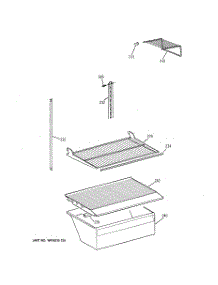 04 - Shelf Parts parts for Ge Refrigerator CTX18CIZLLWW from AppliancePartsPros.com