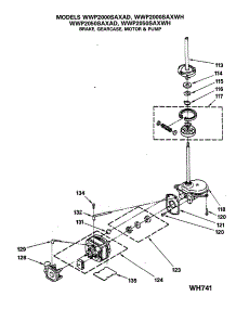 06 - Brake, Gearcase, Motor & Pump parts for Ge Washer WWP2050SAXAD from AppliancePartsPros.com