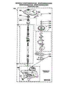 07 - Gearcase Asm. parts for Ge Washer WWP2050SAXAD from AppliancePartsPros.com