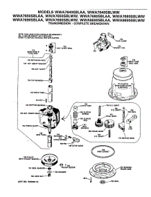 03 - Transmission - Complete Breakdown parts for Ge Washer WWA7680SBLAA from AppliancePartsPros.com