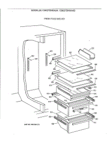 05 - Fresh Food Shelves parts for Ge Refrigerator CSK27DHXAAA from AppliancePartsPros.com