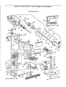 03 - Freezer Section parts for Ge Refrigerator CSK27PFXBWW from AppliancePartsPros.com