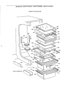 05 - Fresh Food Shelves parts for Ge Refrigerator CSK27PFXBBB from AppliancePartsPros.com