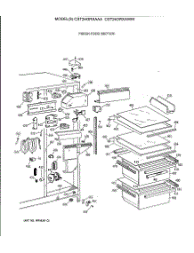 03 - Fresh Food Section parts for Ge Refrigerator CST24GRXAWW from AppliancePartsPros.com