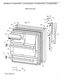 02 - Fresh Food Door parts for Ge Refrigerator CTX18BAXHRAD from AppliancePartsPros.com