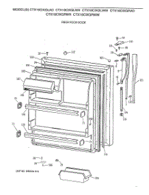02 - Fresh Food Door parts for Ge Refrigerator CTX18CIXGRWW from AppliancePartsPros.com