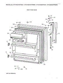 02 - Fresh Food Door parts for Ge Refrigerator CTX18GIXFRAA from AppliancePartsPros.com