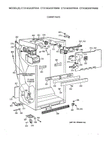 03 - Cabinet Parts parts for Ge Refrigerator CTX18GIXFRWW from AppliancePartsPros.com