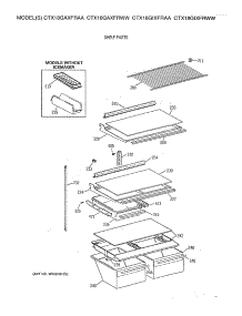 04 - Shelf Parts parts for Ge Refrigerator CTX18GAXFRWW from AppliancePartsPros.com