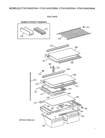 04 - Shelf Parts parts for Ge Refrigerator CTX21GIXCRAA from AppliancePartsPros.com